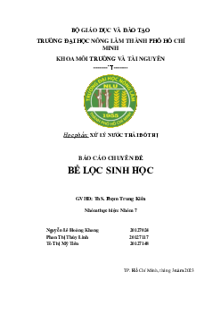 Báo cáo chuyên đề Bể lọc sinh học