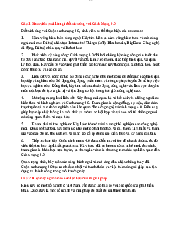 Câu hỏi phản biện Môn Kinh tế chính trị | Trường Đại học Giao thông Vận Tải