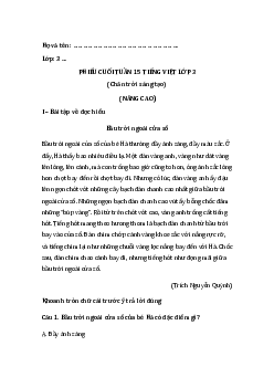Bài tập cuối tuần Tiếng Việt lớp 3 Nâng cao Tuần 15 - Chân trời sáng tạo