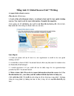 Giải Unit 7 Writing | Tiếng Anh 11 Global Success