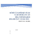 Bảng cân đối kế toán - Nguyên Lý Kế Toán | Trường Đại học Tôn Đức Thắng
