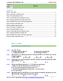 Các dạng toán vectơ thường gặp – Nguyễn Bảo Vương