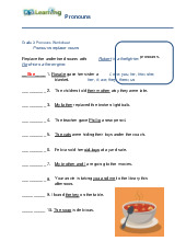Grade 3 Pronouns Worksheet - Homework Assistance môn English | Trường Đại học Khoa học Tự nhiên, Đại học Quốc gia Thành phố Hồ Chí Minh