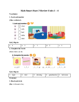 Sách Smart Start 3 Review Units 1 - 4