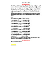 Bài Tập Kế Toán Quốc Tế (Môn học KTG030) - Chương 2 & 4