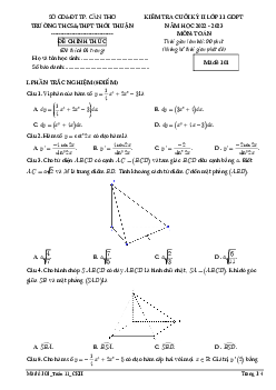 Đề cuối kỳ 2 Toán 11 năm 2022 – 2023 trường Thới Thuận – Cần Thơ