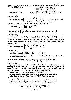 Đề tuyển sinh lớp 10 môn Toán (chuyên) năm 2021 – 2022 trường chuyên Quốc học Huế