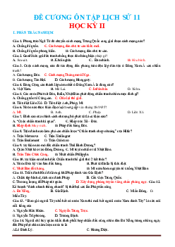 Đề cương ôn tập môn sử 11 học kỳ 2 (có đáp án)