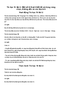Giải Tin học 10 Bài 2: Một số kĩ thuật thiết kế sử dụng vùng chọn, đường dẫn và các lớp ảnh | Cánh diều