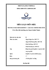 Tìm hiểu hoạt động của Công ty cổ phần Vinafco | Bài tiểu luận học phần Nhập môn Logistics và quản lý chuỗi cung ứng | Trường Đại học Phenikaa