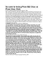 So sánh tư tưởng Phan Bội Châu va Phan Châu Trinh - Lịch sử 11