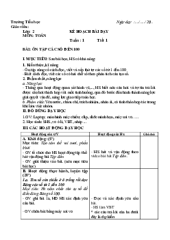 Giáo án Toán lớp 2 sách Cánh Diều học kỳ 1 rất hay-Bộ 2