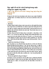 Suy nghĩ về vai trò của lí tưởng trong cuộc sống con người hay nhất