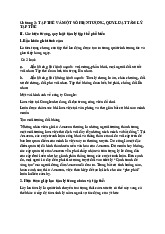 Chương 3 Tập Thể Và Một Số Hiện Tượng, Quy Luật Tâm Lý Tập Thể môn Tâm lý quản lý | Học viện Nông nghiệp Việt Nam