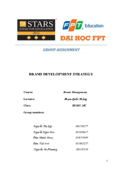 Brand Development Strategy | Bài tập môn Marketing | Trường Cao đẳng thực hành FPT