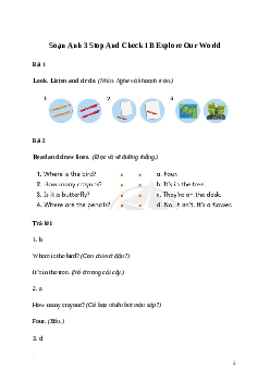 Tiếng Anh lớp 3 Stop And Check 1B trang 48 Explore Our World