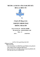 Hệ thống Skyactiv Môn Cơ khí chế tạo máy | Trường Cao đẳng Công nghệ Thủ Đức