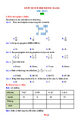 Bộ Đề Ôn Thi Học Kỳ 2 Toán 4 Năm Học 2024-2025 Có Lời Giải