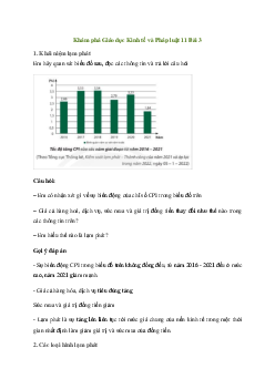 Giải Kinh tế và pháp luật 11 Bài 3: Lạm phát trong kinh tế thị trường | Chân trời sáng tạo