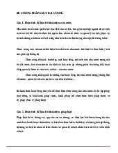 Đề cương môn pháp luật đại cương  -Trường Đại học văn hóa Hà Nội