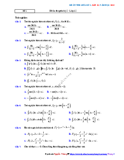 TOP10 đề ôn thi giữa kỳ 2 Toán 12 có đáp án và lời giải – Nguyễn Bảo Vương