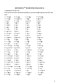 Bài tập ôn thi học kỳ 2 môn Tiếng Anh lớp 12