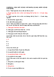 Trắc nghiệm Chương 4 môn Chủ nghĩa xã hội khoa học | Trường Đại học Mở Hà Nội