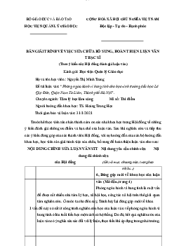 Giải trình luận văn mới nhất | Đại học Sư Phạm Hà Nội