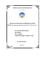 Thực trạng công nghiệp hóa, hiện đại hóa ở Việt Nam hiện nay| Đại học Kinh Tế Quốc Dân