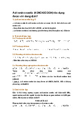 Axit amino axetic (H2NCH2COOH) tác dụng được với dung dịch?