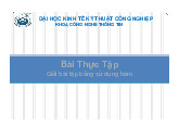 Bài Thực Tập Giải bài tập bằng sử dụng hàm | Đại học Kinh tế Kỹ thuật Công nghiệp
