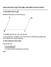 Hình bình hành là gì? Dấu hiệu nhận biết hình bình hành? | Toán 5