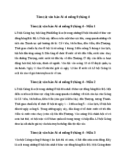 Văn mẫu lớp 6: Tóm tắt văn bản Ai ơi mồng 9 tháng 4 (7 mẫu) | Kết nối tri thức