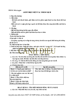 Giới thiệu một tác phẩm kịch | Giáo án Văn 11 Cánh diều