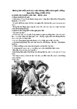 Bước phát triển mới của cuộc kháng chiến toàn quốc chống thực dân Pháp (1950-1953)