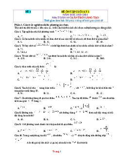 Đề kiểm tra HK2 môn Toán 10 sách Chân trời sáng tạo - Đề 4 (có lời giải)