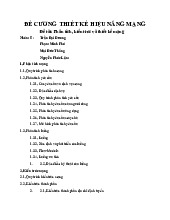 Đề cương môn Thiết kế hiệu năng mạng | Học viện Công Nghệ Bưu Chính Viễn Thông