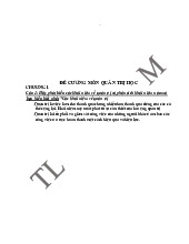 Đề cương ôn tập quản trị học | Đại học Xây dựng Hà Nội