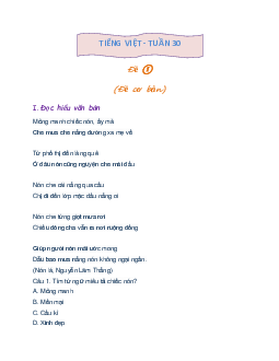 Giải Bài tập cuối tuần lớp 4 môn Tiếng Việt Kết nối tri thức - Tuần 30 (Nâng cao)