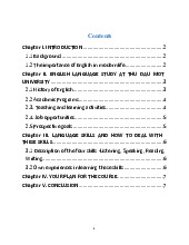 . Đề cương môn Ngôn ngữ anh - Trường Đại học lao động -  xã hội.