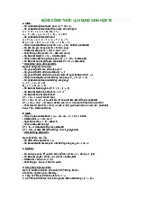 Bảng Công Thức Vận Dụng Sinh Học 10 - Sinh học 10