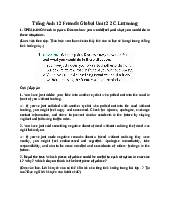 Giải SGK Tiếng Anh 12 Friends Global Unit 2 2C Listening