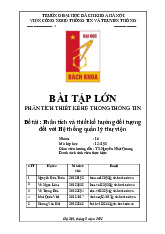 Báo cáo bài tập lớn Phân tích hệ thống quản lý thư viện  môn Phân tích thiết kế hệ thống thông tin | Trường Đại học Bách Khoa Hà Nội