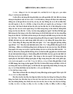 Tiểu luận "Biểu tượng hoa trong ca dao"