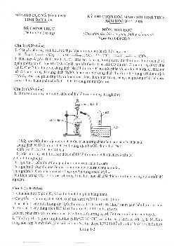 Học sinh giỏi Hóa 9 Đăk Lăk 2017-2018