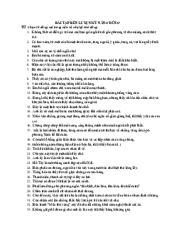 Bài tập chương 2 | Thực hành văn bản Tiếng Việt | Đại học Khoa học Xã hội và Nhân văn, Đại học Quốc gia Thành phố HCM