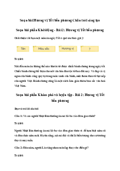 Soạn bài Hương vị Tết bốn phương trang 109 | Tiếng việt 3 Chân trời sáng tạo