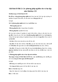 Giải Sinh 10 Bài 2: Các phương pháp nghiên cứu và học tập môn Sinh học | Cánh diều