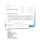 Bài tập Chương 7: Đồ thị và thuật toán đồ thị môn Toán rời rạc | Đại học Kinh tế Thành phố Hồ Chí Minh