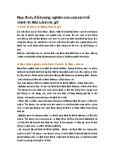 Mục đích, đối tượng nghiên cứu của kinh tế chính trị Mác Lênin là gì?